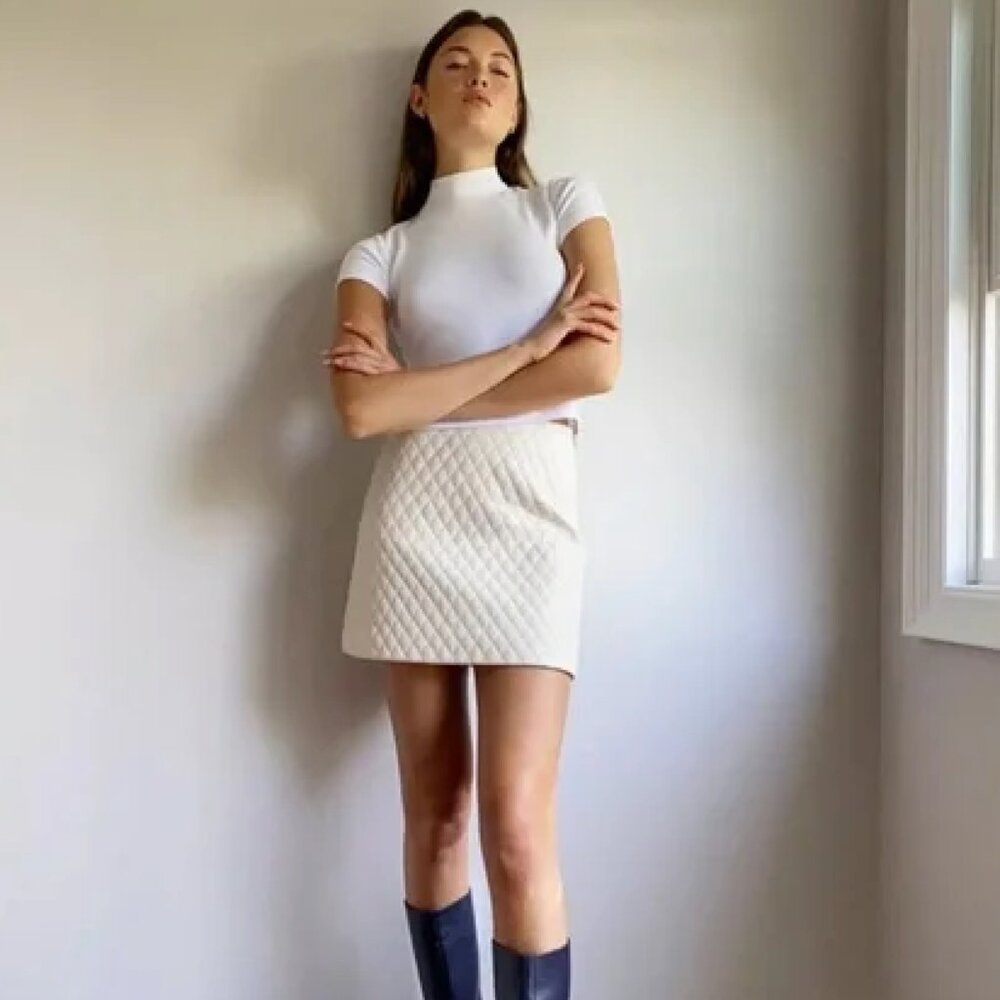 Aritzia Sunday Best Flynn Skirt in Cream